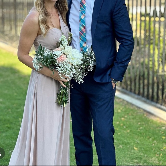 “Grace Convertible Dress” | Birdy Grey | Chiffon Taupe - Picture 4 of 6